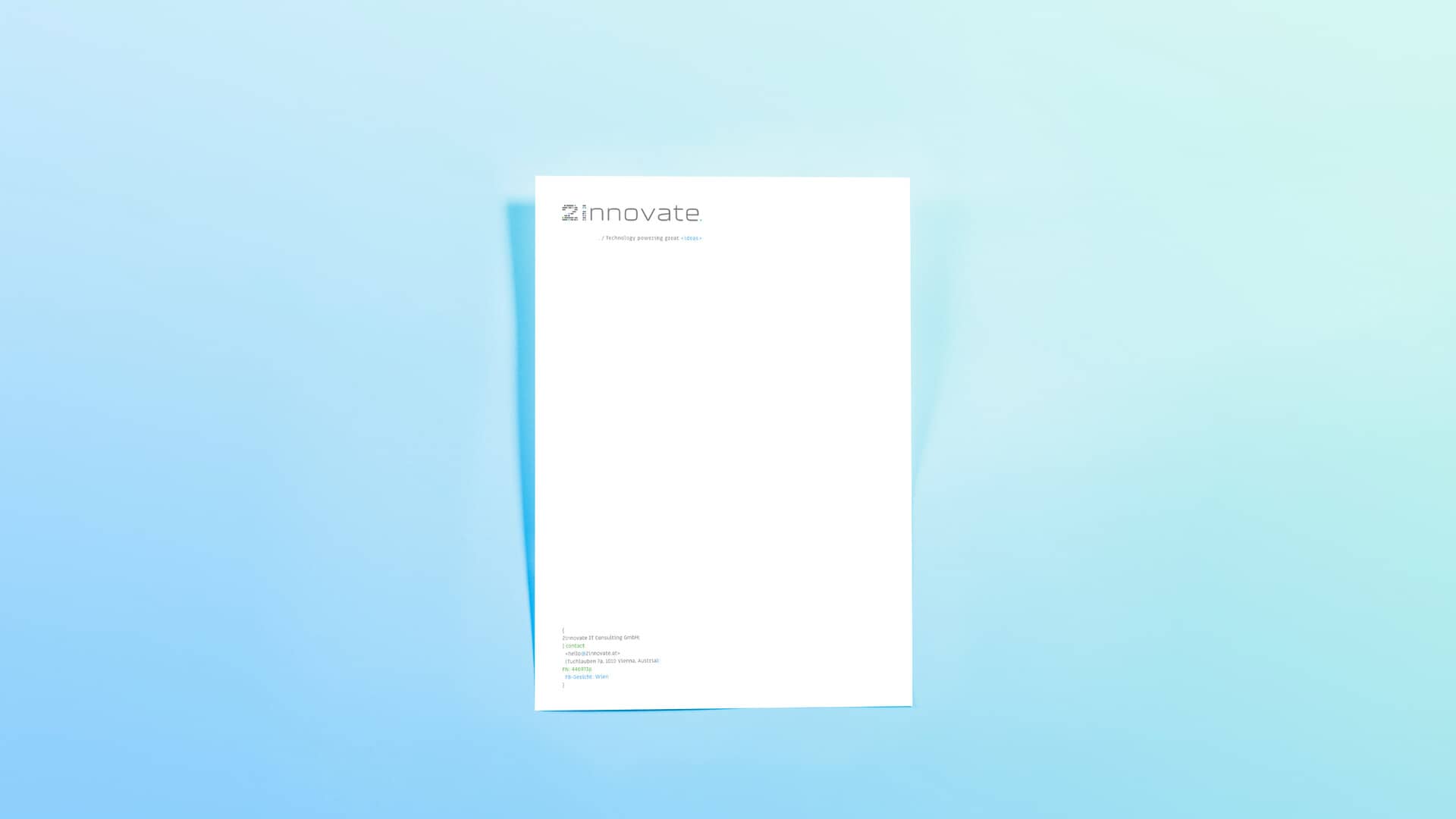 2innovate's letterhead design