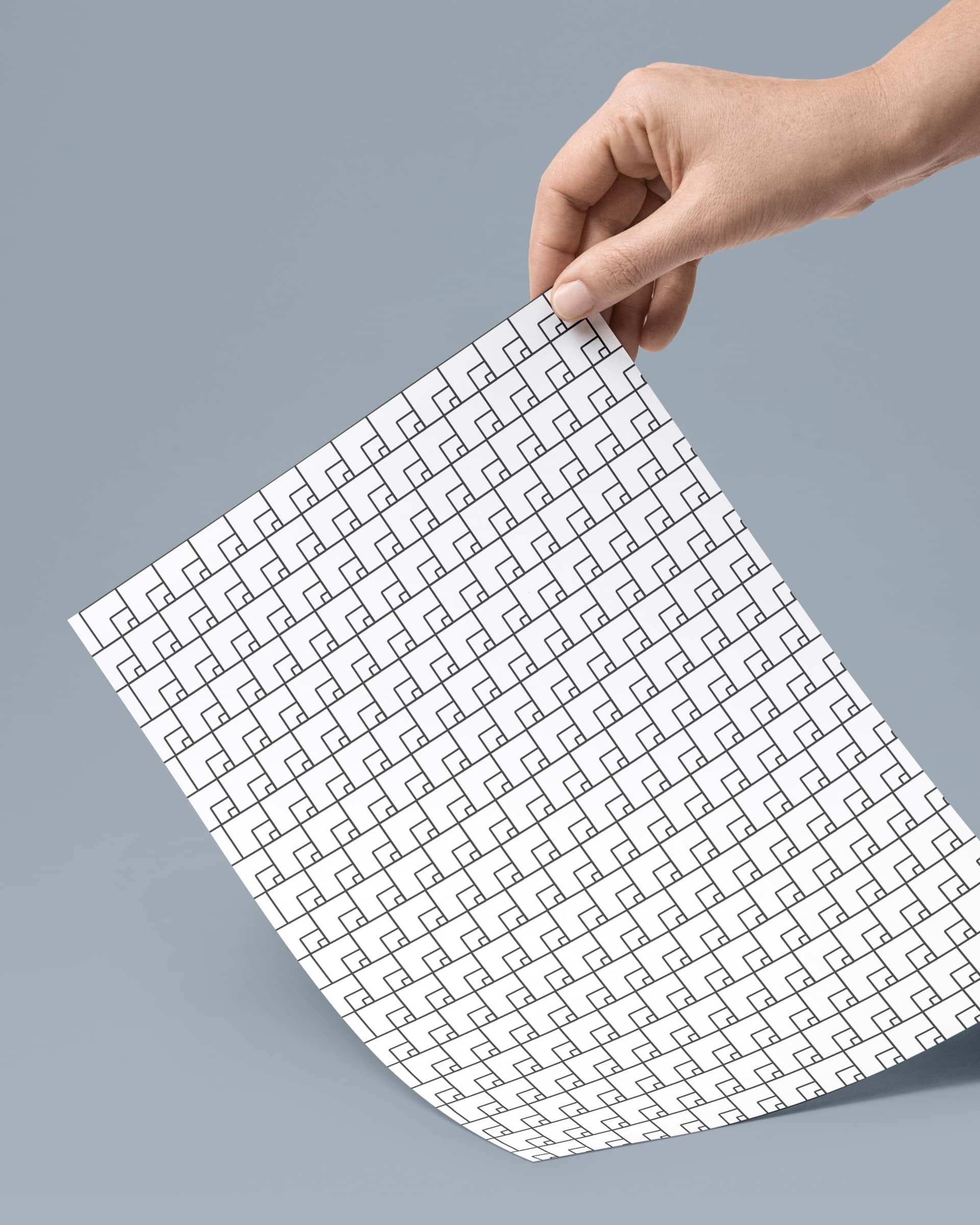 Light grey pattern design printed on paper